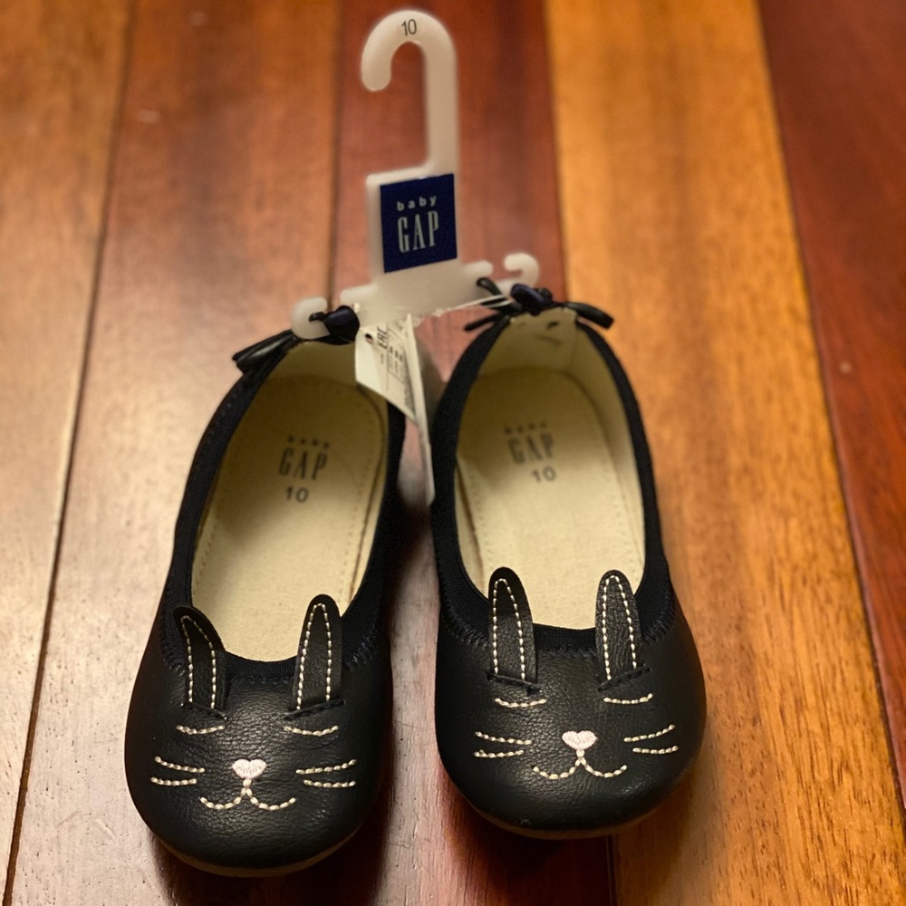 Navy Bunny Ballet Flats